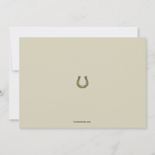 Uitnodiging voor paarden en Jokey (Achterkant)