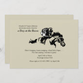 Uitnodiging voor paarden en Jokey (Voorkant / Achterkant)