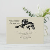 Uitnodiging voor paarden en Jokey (Staand voorkant)