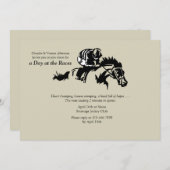 Uitnodiging voor paarden en Jokey (Voorkant / Achterkant)