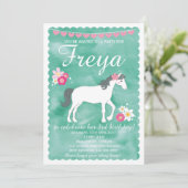 Uitnodiging voor paarden en Pony (Staand voorkant)