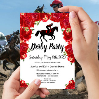 Uitnodiging voor paarden Racing Derby Day