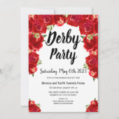 Uitnodiging voor paarden Racing Derby Day (Voorkant)