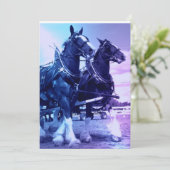 Uitnodiging voor paarden van Clydesdale (Staand voorkant)