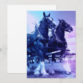 Uitnodiging voor paarden van Clydesdale (Voorkant / Achterkant)