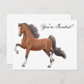 Uitnodiging voor paarden van het zadelras (Voorkant / Achterkant)