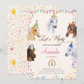 Uitnodiging voor Paardenfeest (Voorkant / Achterkant)