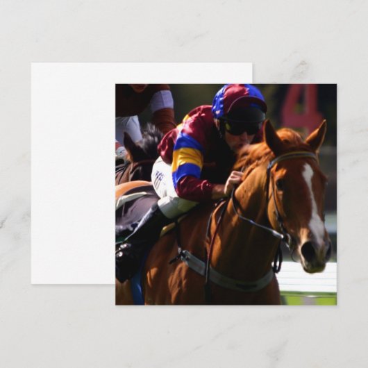 Uitnodiging voor paardenraces (Voorkant / Achterkant)