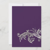 Uitnodiging voor paars en zilver huwelijksjubileum (Achterkant)