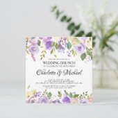 Uitnodiging voor Paarse en Cream Post Wedding Brun (Staand voorkant)