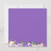 Uitnodiging voor Paarse en Cream Post Wedding Brun (Achterkant)