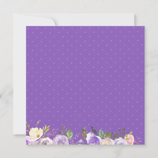 Uitnodiging voor Paarse en Cream Post Wedding Brun (Achterkant)