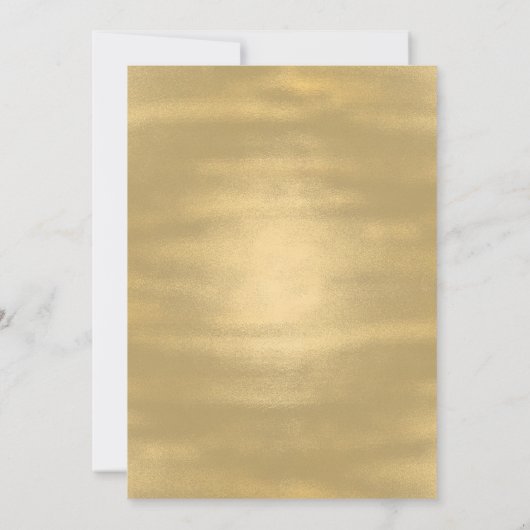 uitnodiging voor Paarse en gouden bruiloft (Achterkant)