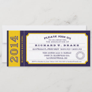 Uitnodiging voor Paarse & Gold Ticket Graduet Part