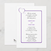 Uitnodiging voor Paarse weduwschappen in het grens (Voorkant / Achterkant)