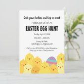 Uitnodiging voor Paas Kuikens en Eiersoeken (Staand voorkant)