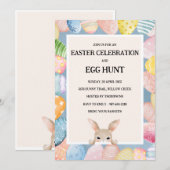 Uitnodiging voor paasbrunch & eierjacht (Voorkant / Achterkant)