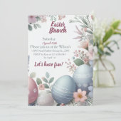 Uitnodiging voor paasbrunch | Feest met stijl (Staand voorkant)