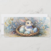 Uitnodiging voor paasbrunch met paaskonijn. (Achterkant)