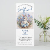 Uitnodiging voor paasbrunch met paaskonijn. (Staand voorkant)