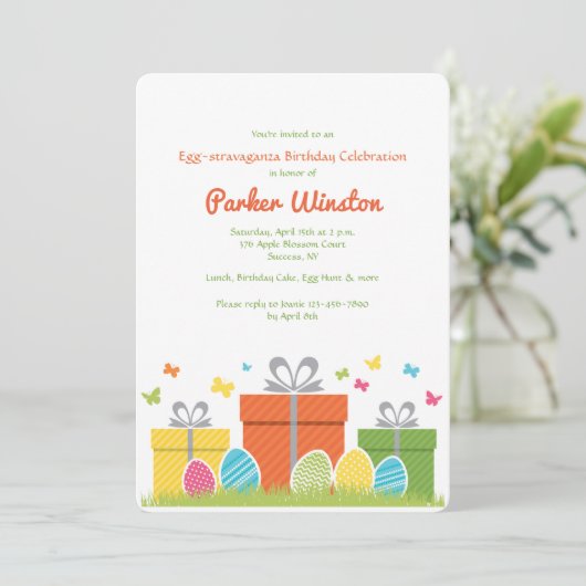 Uitnodiging voor Paasdag (Staand voorkant)
