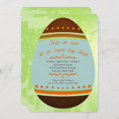 Uitnodiging voor paaseieren (Voorkant / Achterkant)