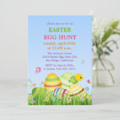 Uitnodiging voor paaseieren (Staand voorkant)