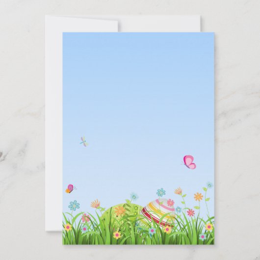 Uitnodiging voor paaseieren (Achterkant)