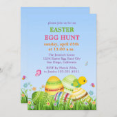 Uitnodiging voor paaseieren (Voorkant / Achterkant)