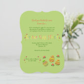 Uitnodiging voor paaseieren (Staand voorkant)