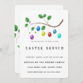 Uitnodiging voor paaseieren (Voorkant / Achterkant)