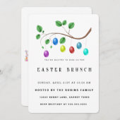 Uitnodiging voor paaseieren (Voorkant / Achterkant)