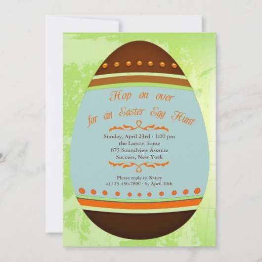 Uitnodiging voor paaseieren (Voorkant)