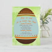 Uitnodiging voor paaseieren (Staand voorkant)