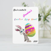 Uitnodiging voor paaseieren - Naam/jaar personalis (Staand voorkant)