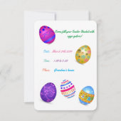 Uitnodiging voor paaseieren - Naam/jaar personalis (Achterkant)