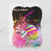 Uitnodiging voor paaseieren - Naam/jaar personalis (Voorkant)