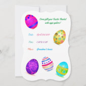 Uitnodiging voor paaseieren - Naam/jaar personalis (Achterkant)