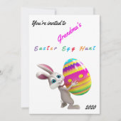 Uitnodiging voor paaseieren - Naam/jaar personalis (Voorkant)
