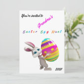 Uitnodiging voor paaseieren - Naam/jaar personalis (Staand voorkant)