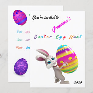 Uitnodiging voor paaseieren - Naam/jaar personalis