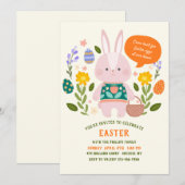 Uitnodiging voor Paaseieren zoeken (Voorkant / Achterkant)