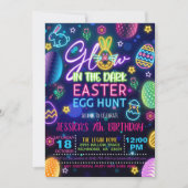 Uitnodiging voor Paaseieren zoeken bij donker lich (Voorkant)
