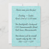 Uitnodiging voor Paasejacht-stuntpartij (Achterkant)