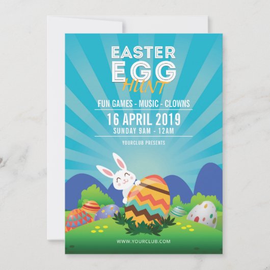 Uitnodiging voor paasfeest (Voorkant)