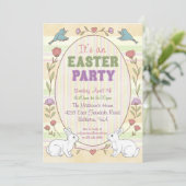 Uitnodiging voor paasfeest (Staand voorkant)