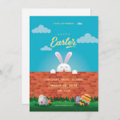 Uitnodiging voor paasfeest (Voorkant / Achterkant)