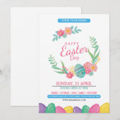 Uitnodiging voor paasfeest (Voorkant / Achterkant)