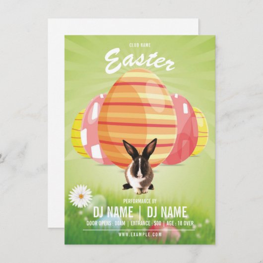 Uitnodiging voor paasfeest (Voorkant / Achterkant)