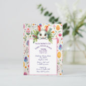 Uitnodiging voor Paashaas en Eieren Potluck Brunch (Staand voorkant)